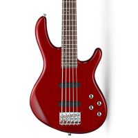 Cort Action Bass V Plus 5-String Bass Guitar – Transparent Red