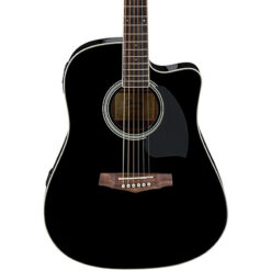 Ibanez PF15ECE PF Performance Series Acoustic/Electric Guitar - Black