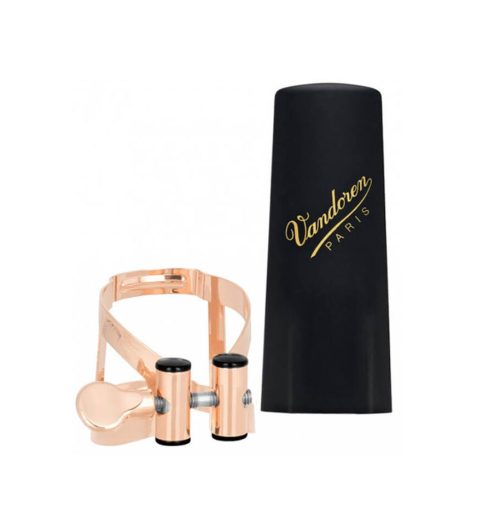 Vandoren M|O Alto Saxophone Ligature and Cap – Pink Gold Finish - Image 2