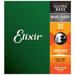 The Elixir Strings Bass Medium C .032 deliver a rich, rounded tone with greater clarity and heavier mid-range presence. Buy yours today at Marshall Music!