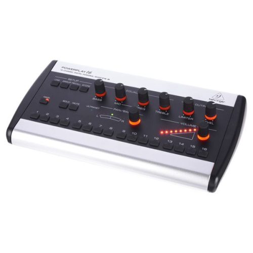 The Behringer Powerplay P16-M 16-channel Digital Personal Mixer provides a phenomenal personal monitoring solution with features and performance.