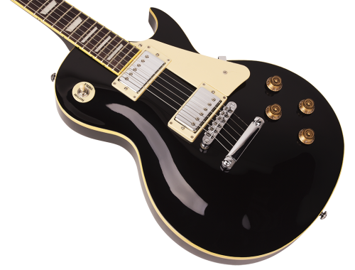 SX Les Paul Style Electric Guitar Kit - Black - Image 3