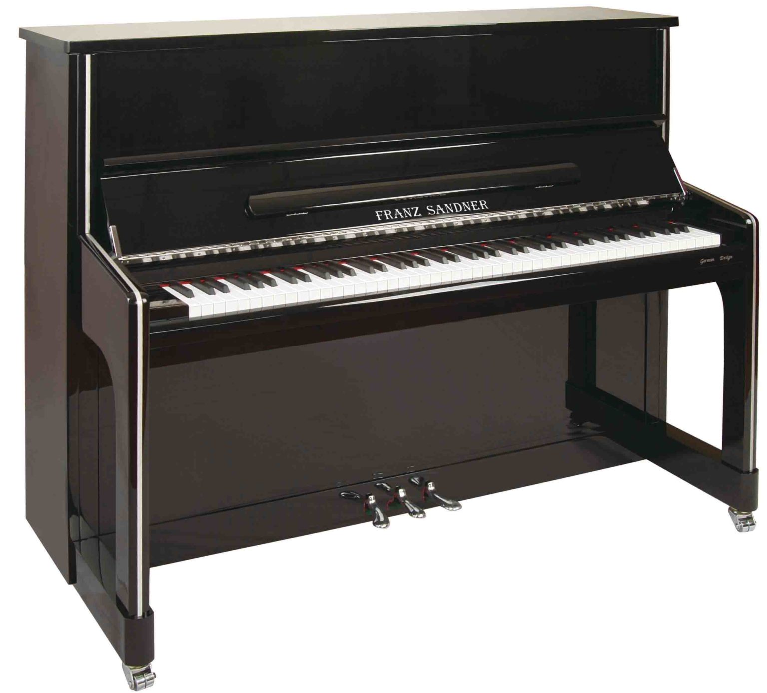 Sandner Upright Piano Black Satin SP210B - Marshall Music