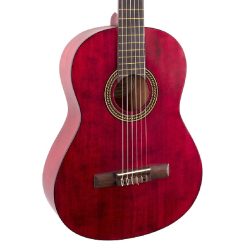 Valencia Classical 4/4 Guitar - Transparent Red