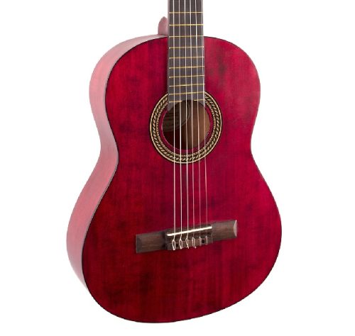 Valencia Classical 4/4 Guitar - Transparent Red