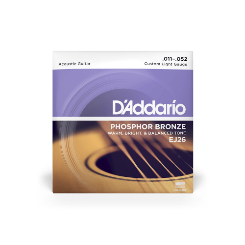 D'Addario EJ26 Phosphor Bronze Acoustic Guitar Strings 011-052