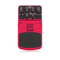 The Behringer UM300 Ultra Metal Distortion Pedal delivers the extra-dense tube-style distortion and gives you plenty of tone shaping power to play with.