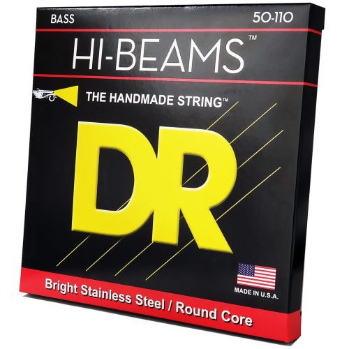 DR Strings HI-BEAMS - Steel 4-String Bass Guitar Strings - 50-110