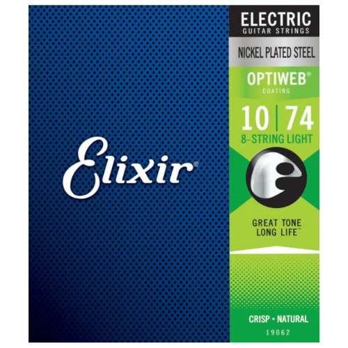 Elixir Optiweb Electric Guitar Strings - .010-.074 Light 8-string