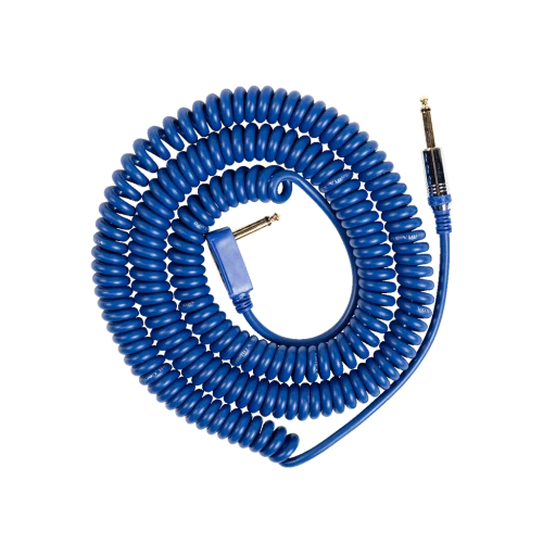 VOX Vintage Coiled Guitar Cable in Blue - 9m