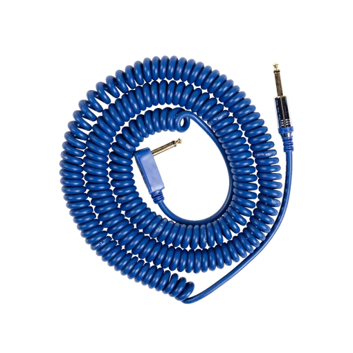 VOX Vintage Coiled Guitar Cable in Blue - 9m