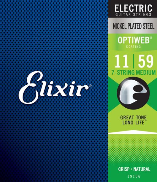 Elixir Optiweb Electric Guitar Strings - .011-.059 Medium 7-string