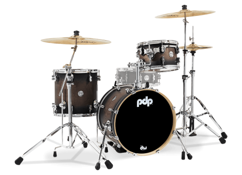 PDP Concept Maple 3 Piece Bop Kit- Charcoal Burst Lacquer