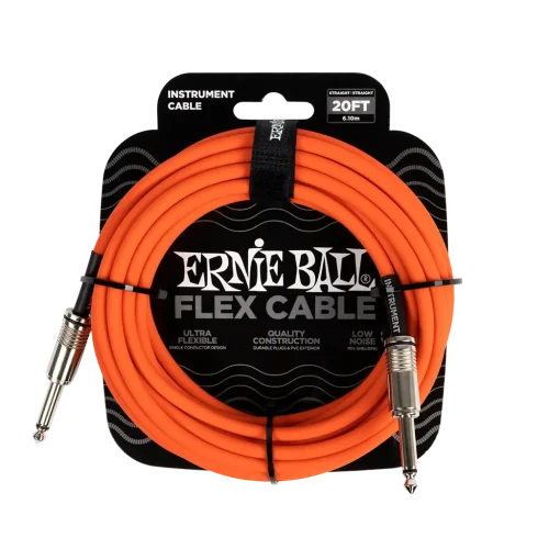 Ernie Ball Flex Instrument Cable 6m - Orange