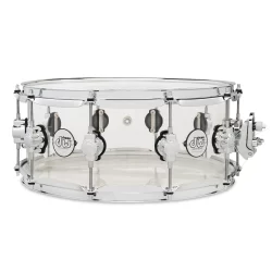 DW Design Series 6 x 14 inch Clear Acrylic Snare Drum