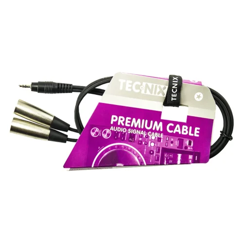 Tecnix Stereo Mini Jack Male – Dual XLR Male 1.5m