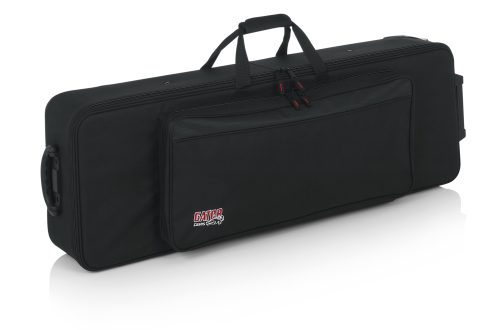 The Gator Lightweight 61 Slim Case is a rigid EPS Foam Lightweight Case with Wheels for Slim 61-Note Keyboards. Get yours today at Marshall Music!