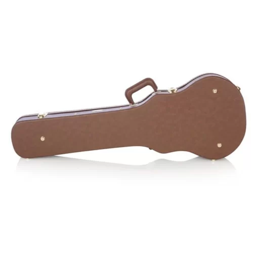 The Gator Traditional Les Paul Case Brown is a Deluxe Wood Case for Single-Cutaway Guitars such as Gibson Les Paul®; Vintage Brown Exterior.