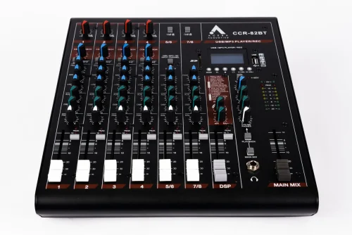 The Agera Acoustics 8 Channel Analog Mixer is clever, all-in-one solution for the gigging one man band, up to a full band requiring multiple inputs.