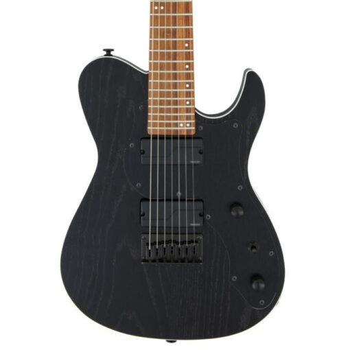 FGN J Standard Iliad 7 String Guitar - Open Pore Black