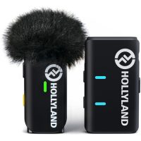 The Hollyland Lark M1 Solo Wireless Microphone System includes one transmitter with a built-in, omnidirectional microphone and one dual-channel receive.