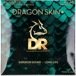 DR Strings Dragon Skin+ .010-.048 Acoustic Guitar Strings