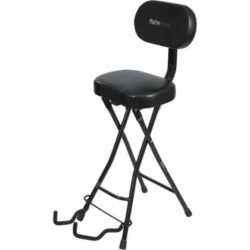 The Gator Frameworks Combination Guitar Seat is made of strong tubular steel and incorporates a crossbar footrest and a flip-up guitar cradle.