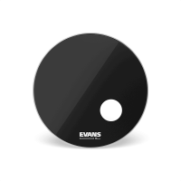 Evans EQ3 Resonant Black Bass Drumhead - 22 inch - Port Hole