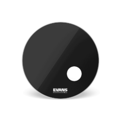 Evans EQ3 Resonant Black Bass Drumhead - 22 inch - Port Hole