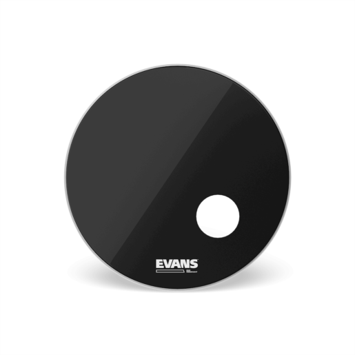 Evans EQ3 Resonant Black Bass Drumhead - 22 inch - Port Hole