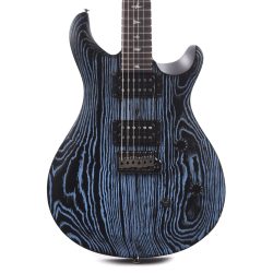 olidbody Electric Guitar with Ash Top, Mahogany Body, Maple Neck, Rosewood Fingerboard, PRS Tremolo, and 2 Humbucking Pickups - Sandblasted Blue