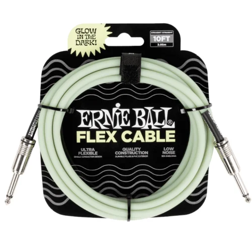 Ernie Ball Flex Instrument Cable 3M - Glow in Dark