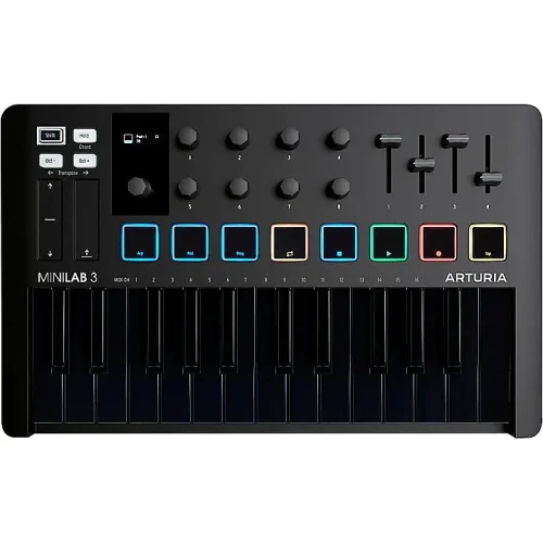 Arturia MiniLab 3 25 Slim-key Controller – Deep Black