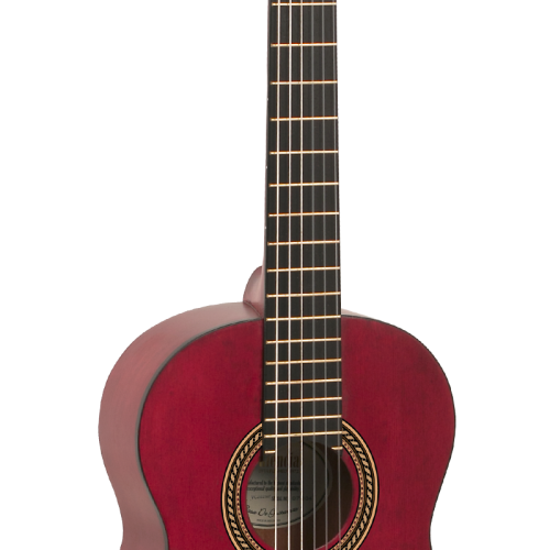 Valencia 1/2 Classical Guitar - Transparent Red