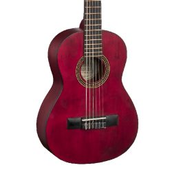 Valencia 14 Classical Guitar - Transparent Red