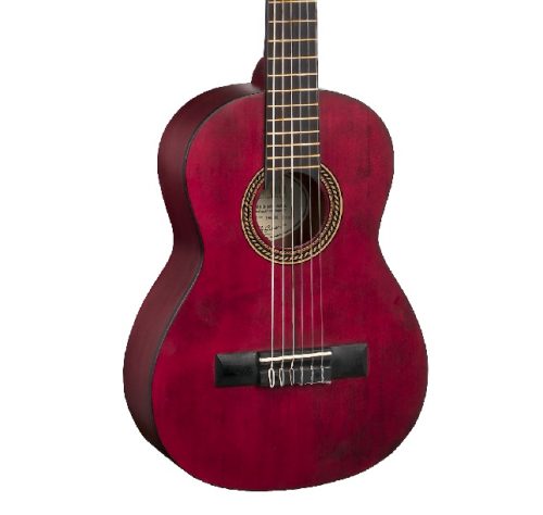 Valencia 14 Classical Guitar - Transparent Red