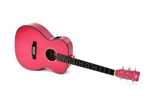 Sigma Acoustic Guitar OOOM1EMFP- Pink Sparkle - Image 3