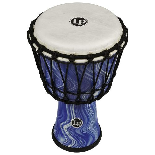 LP World 10 inch Rope Circle Djembe - Blue Marble