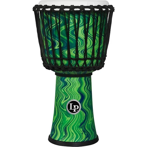 LP World 10 inch Rope Circle Djembe - Green Marble