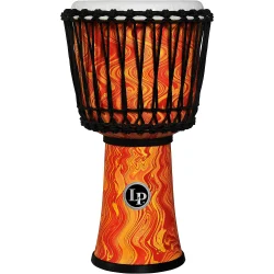 LP World 10 inch Rope Circle Djembe - Orange Marble