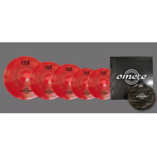 Omete Calm Series Low Volume Cymbals - Red - 5 Pack