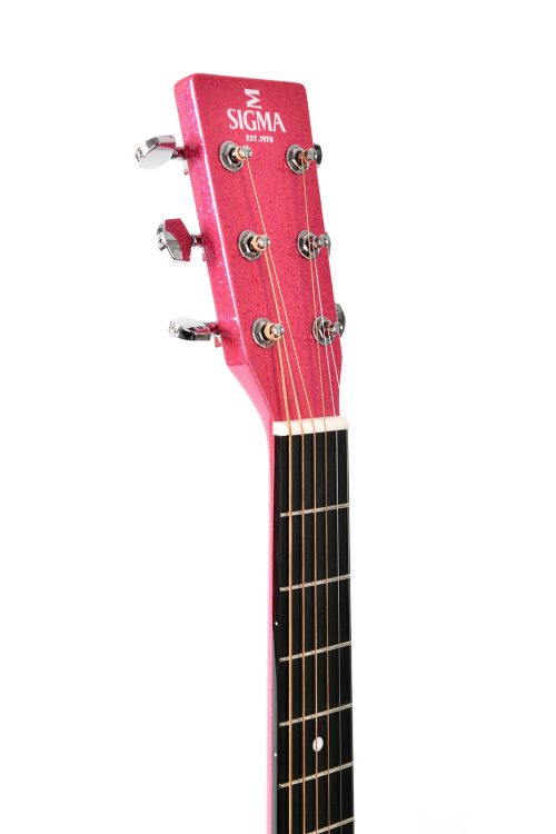 Sigma Acoustic Guitar OOOM1EMFP- Pink Sparkle - Image 4