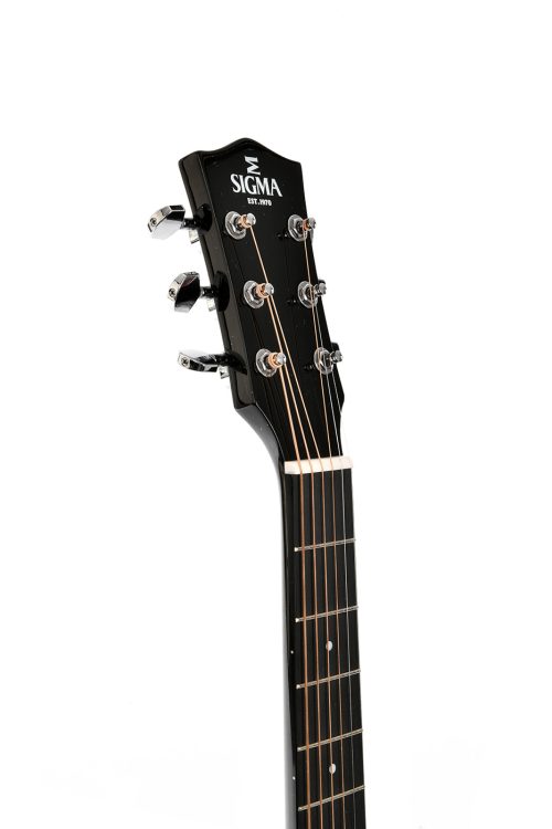 Sigma GJM-1E-MFBK Acoustic Guitar: Black Sparkle - Image 4