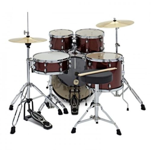 Premier Revolution 5 Piece Drum Kit- Red Sparkle - Image 2