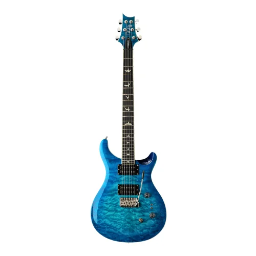 PRS SE Custom 24-08 Quilt Top Electric Guitar - Lake Blue - Image 2