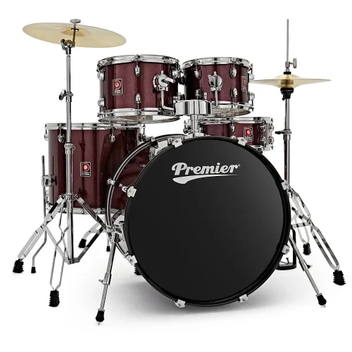 Premier Revolution 5 Piece Drum Kit- Red Sparkle